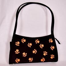 Clemson Fan Fair Purse Black With Orange Paws Hand Bag - £12.26 GBP