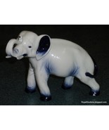 **ULTRA RARE** Royal Doulton Blue Flambe Elephant Figurine With Trunk In... - $54,535.60 MXN