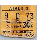 Vintage Robin Trower Ticket Stub March 30 1975 Detroit Michigan - £27.08 GBP