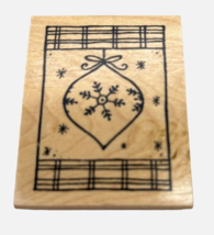 Great Impressions Christmas Ornament Snowflake F345 Wood Mounted Rubber Stamp - £5.69 GBP