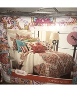 Moroccan Medallion Multi colors Floral King Quilt Standard Shams Set 3  ... - $135.60 CAD