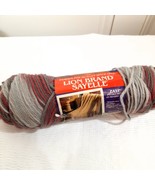 Lion Brand Sayelle yarn #256 Boysenberry burgundy red grey gray ombre va... - $6.00