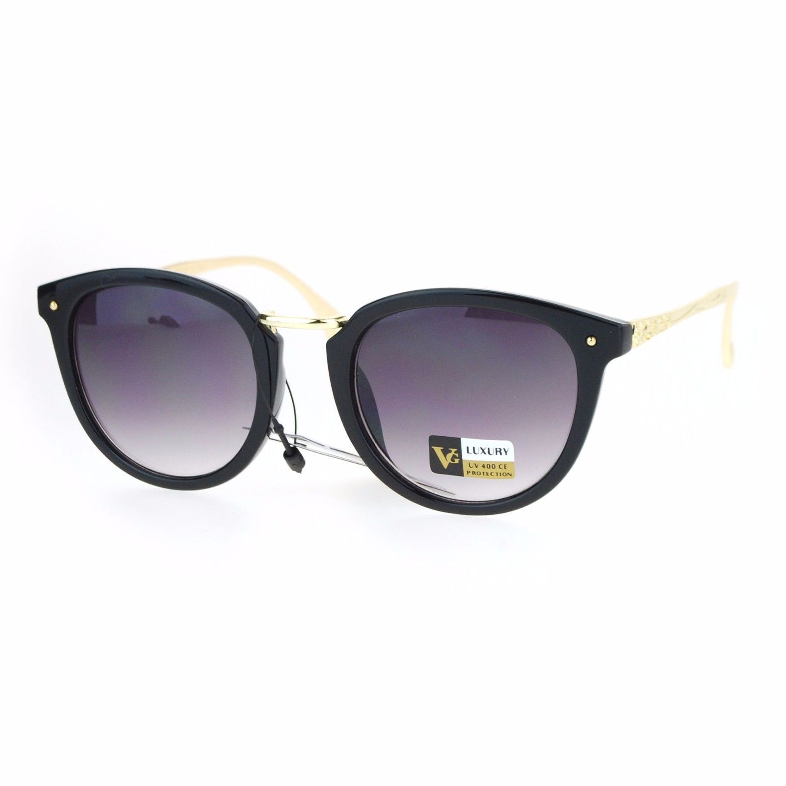 Womens Fashion Sunglasses Metal Bridge Rose Design Temple UV 400 - £8.78 GBP