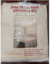 King Size Bed Canopy Mosquito Net Netting W/2 Door Opening 87&quot; X 79&quot; X 8... - $558.72 MXN