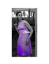 1970s Empire Waist Dress Simple Sleeveless Style - Crochet pattern (PDF 7712) - £3.01 GBP