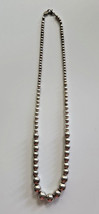 Avon Silver Tone Vintage Bead Long Layering 20&quot; Necklace    sku26 - £19.65 GBP