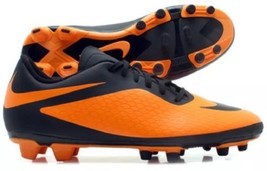Nike Black And Orange Hypervenom Phade Fg Sports Shoes - 599809-008 Sz 7 - £46.94 GBP