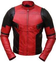 New Deadpool Wade Wilson Ryan Reynolds Distressed Biker Waxed Leather Jacket - £95.79 GBP