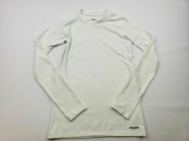 Reebok Boys Athletic Play Dri Shirt Size L White Long Sleeve QE16 - £6.21 GBP