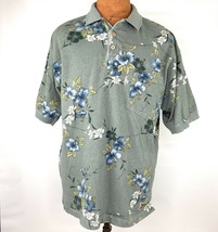 Tommy Bahama Relax Floral Short Sleeve Aloha Polo Shirt Quail West Count... - £19.35 GBP