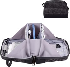 Small Travel Cables Organizer Electronics Accessories Carrying Case Cord... - £18.48 GBP