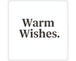 Warm Wishes Typography Sticker | Winter Slogan, Minimal Text - $4.99+