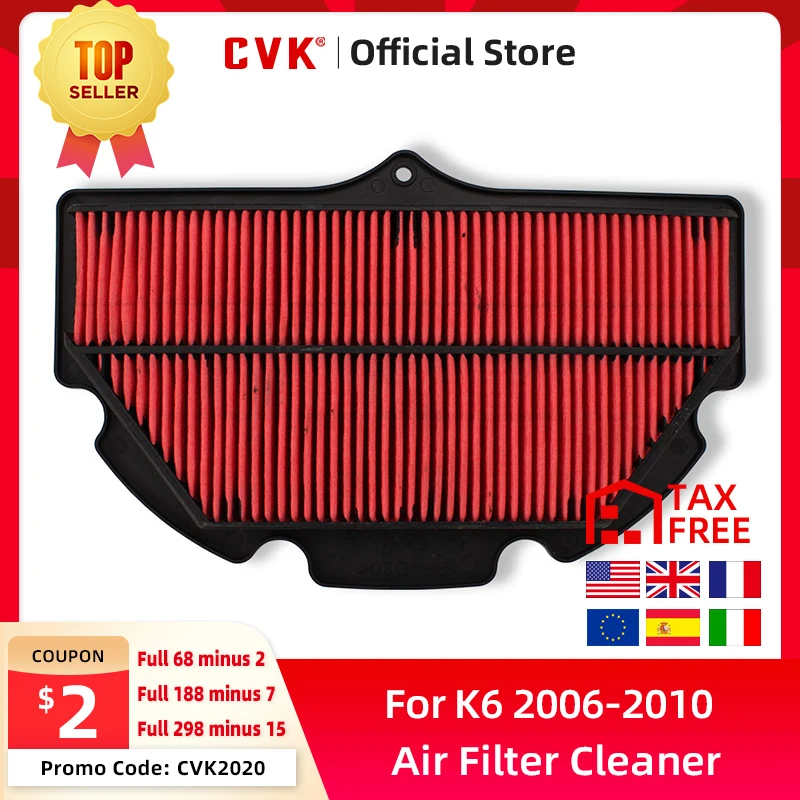 CVK Air Filter Cleaner Element For Suzuki small GSXR 600 750 GSXR600 GSXR750 K6 - £16.97 GBP