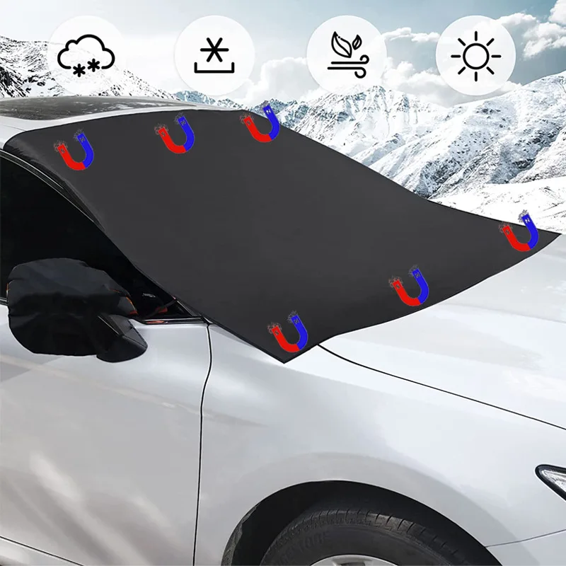 Car Front Windscreen Cover Automobile Magnetic Sunshade Cover Car Windshield - £13.87 GBP+