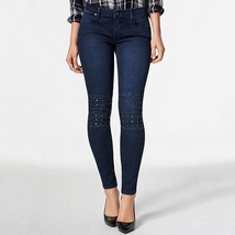 JustFab Skinny Jeans Studded Womens Size 26 Low Rise Blue Dark - $15.83