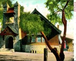 Vtg Postcard 1907 All Saints Church Miramor Near Santa Barbara CA Undiv ... - £10.45 GBP