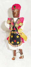 Vintage Folk Art Doll from India - Approx 9&quot; tall - Handmade - Very Old! - £11.06 GBP