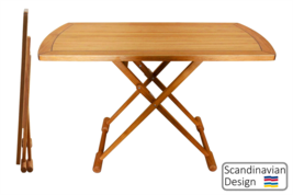 Teak Folding Table Square End-table Side Table 11.8X16.1X19.3 Inch Marine Boat  - £858.50 GBP