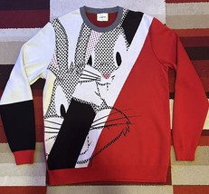 Iceberg Bugs Bunny Sweater Knit Sz Large Black Red White - £219.27 GBP