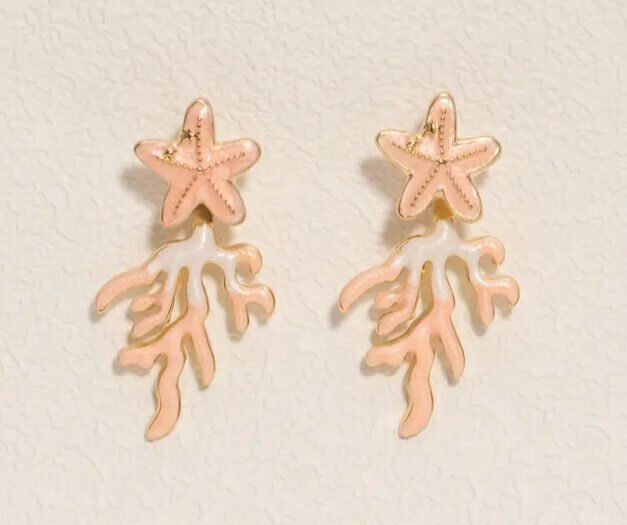 Starfish pearl coral reef ear jackets