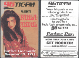 Scarce Paula Abdul OTTO Cloth Radio Pass from the 1991 Under My Spell To... - £6.89 GBP