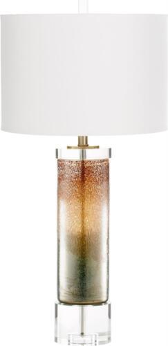 Primary image for Table Lamp CYAN DESIGN STARDUST 1-Light Off-White Lunar Brown Linen Shade Glass