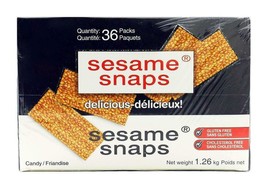 Box Of Sesame Snaps 36 Individual Packs Total 1.26 Kg Free Shipping - £22.48 GBP