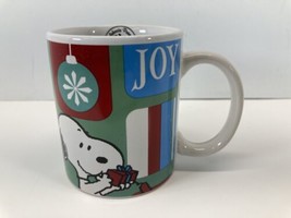 Celebrate Peanuts Coffee Mug 60 Years, Joy, Snoopy Holding A Present, 2011 - £7.71 GBP