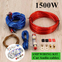 1500W Car Amplifier Wiring Kit Audio Subwoofer Amp Rca Cable 10Gauge Awg... - £19.60 GBP