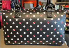 Disney Parks Minnie Mouse Black With Polka Dot Purse Handbag NEW image 3