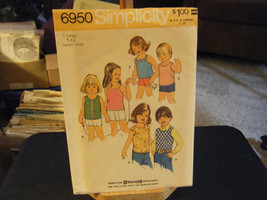 Simplicity 6950 Child&#39;s Tops Pattern - Size XL (5-6) Chest 24-25 - $11.11