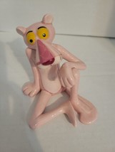 Vintage Pink Panther Ceramic Figurine Sitting 1982 Japan 4x3.5 RARE Geoffrey - £47.94 GBP