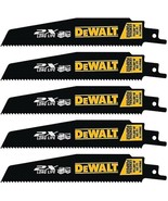 DeWALT DWA4176 Steel 6&quot; 10 TPI 2X Reciprocating Saw Blades, 5 Pack - £30.81 GBP