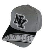 New York City Men&#39;s Banner on Bill Adjustable Baseball Cap (Gray/Black) - £11.95 GBP