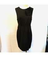 Trina Turk Romanced Dress in Black Sleeveless Sheath with Embellishment ... - $1,157.22 MXN