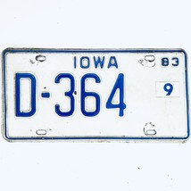 1983 United States Iowa Base Dealer License Plate D-364 9 - £14.12 GBP