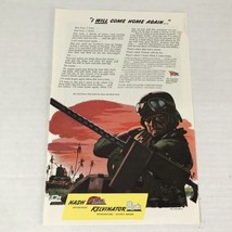 1943 Nash Kelvinator Print Ad Advertising Art Soldier Buy War Bonds - £7.77 GBP