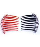 2 Pieces French Twist Hair Combs w/ Clear Faux Rhinestone - $3.93 CAD