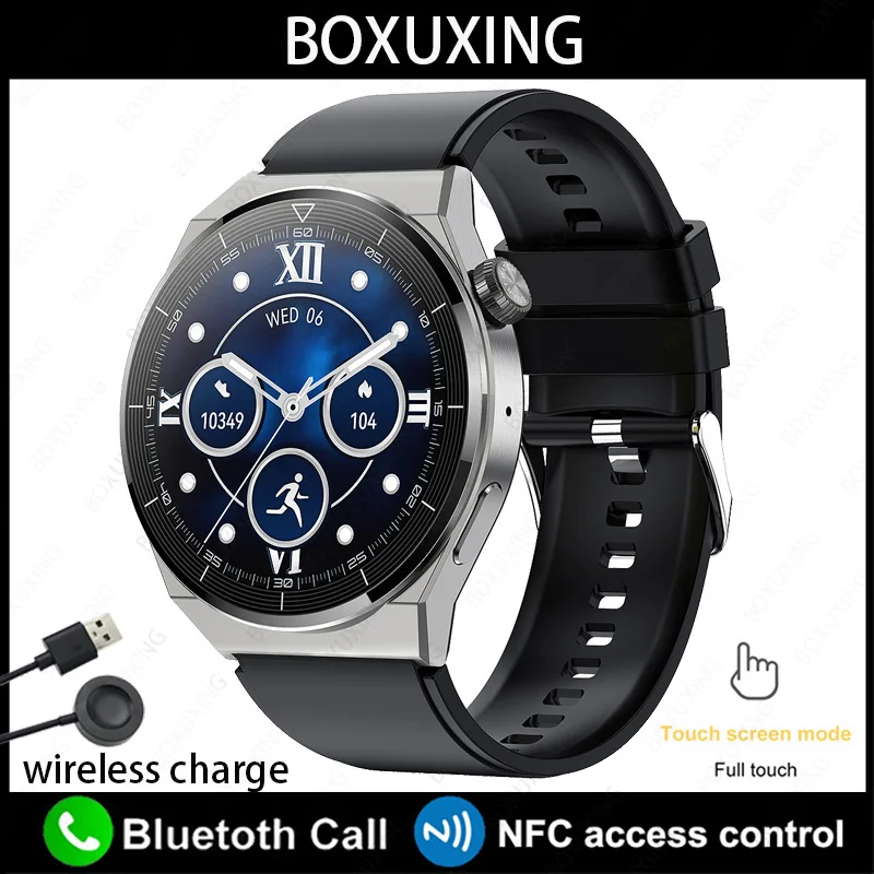 For NFC Smart Watch Men GT3 Pro AMOLED 390*390 HD Screen Heart Rate Blue... - £60.44 GBP