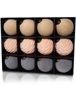 12PCS Velvet Christmas Ball Ornaments 3.15&quot; Handmade Flocked Shatterproo... - $378.71 MXN