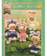 Country Bunnies [Fibre Craft FCM 417] Crochet Sunny outfits for 5.5&quot; 4.5... - £6.73 GBP