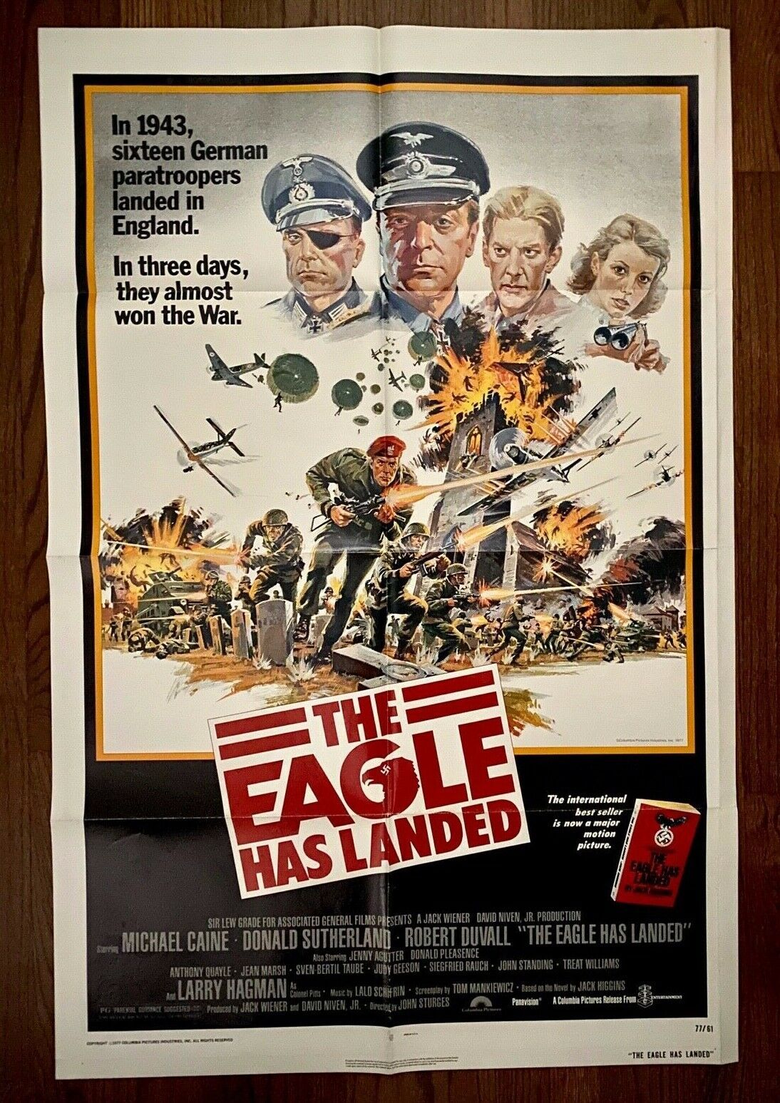 Primary image for THE EAGLE HAS LANDED (1976) One-Sheet Germans Plot to Kidnap Winston Churchill