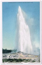 Postcard Old Faithful Throws Water 150&#39; Hour Yellowstone National Park Wyoming - £3.93 GBP