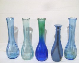 Vintage Blue Bud Vases  - $14.00