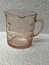 KELLOGG&#39;S Pink Depression Glass Measuring Cup Triple Spout Hazel Atlas V... - £34.88 GBP