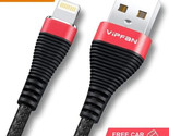 VIPFAN IPHONE CHARGER CHARGING CABLES 3 PACK BLACK BRAND NEW - $7.91