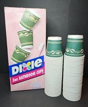 Vintage 1970s Dixie Cups 3oz Neoclassical Design Bathroom Refill Partial Box 132 - £19.89 GBP