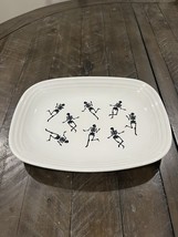Homer Laughlin  Fiesta Trio of Skeletons Platter Rectangle 12” White Hal... - $89.09