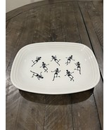 Homer Laughlin  Fiesta Trio of Skeletons Platter Rectangle 12” White Hal... - €76,44 EUR