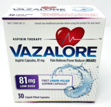 Vazalore Aspirin Capsules 81mg Low Dose Liquid Filled 30 Count 1/25 - £39.10 GBP